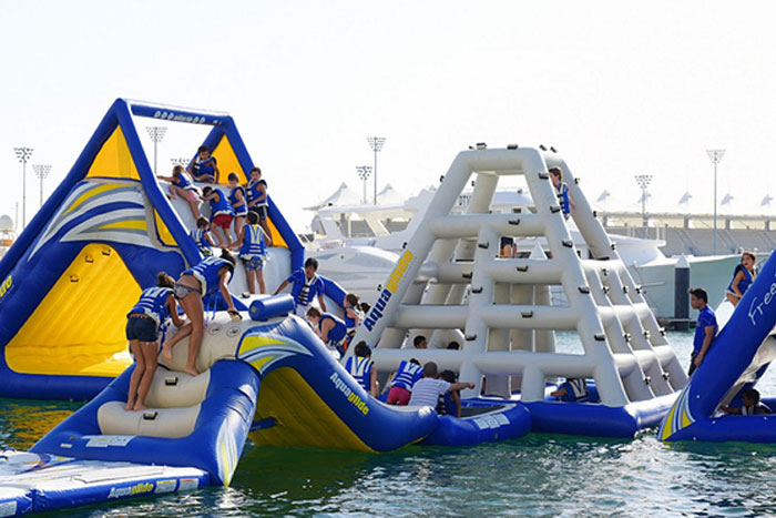 AquaFun Inflatable Water Park Opens Year Round At A’l Bahar At The Corniche, Abu Dhabi