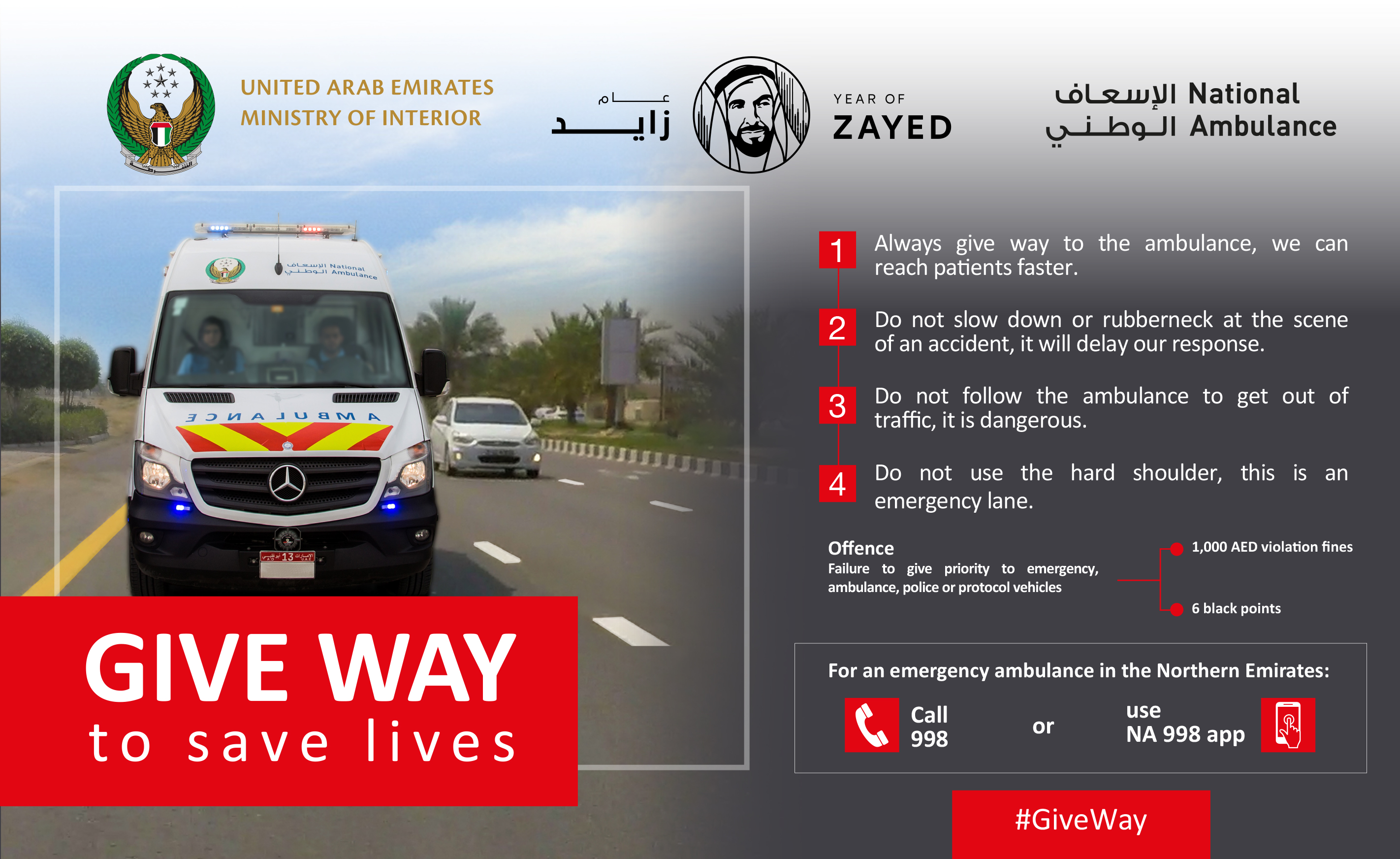 National Ambulance Calls On Road Users To ‘Give Way’ To Emergency Vehicles