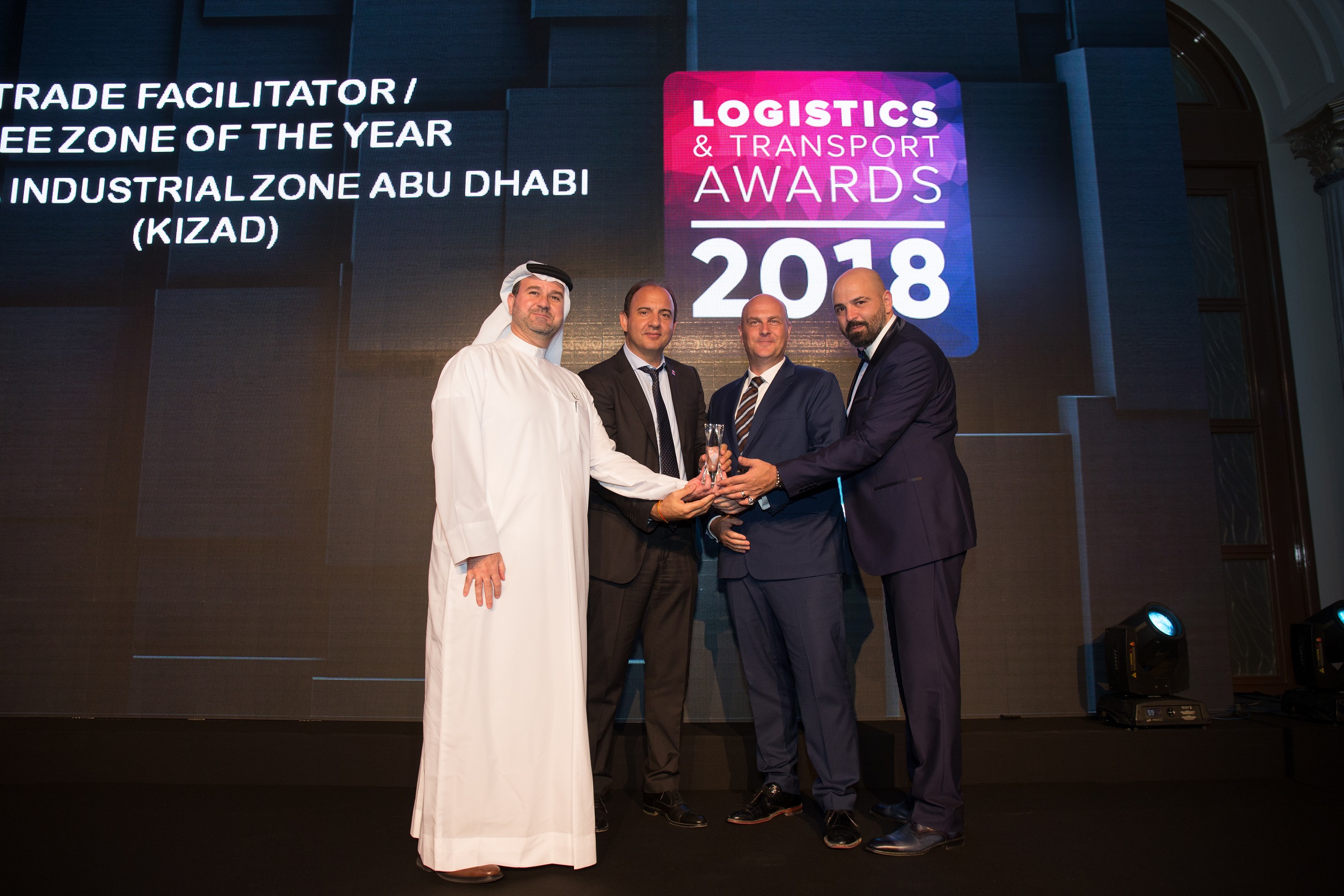 KIZAD Scoops Top Free Zone Honour At Logistics And Transport Awards 2018