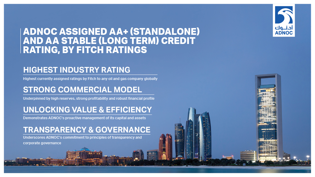 ADNOC assigned AA+ Standalone and AA Long-Term Issuer Default Credit Rating by Fitch