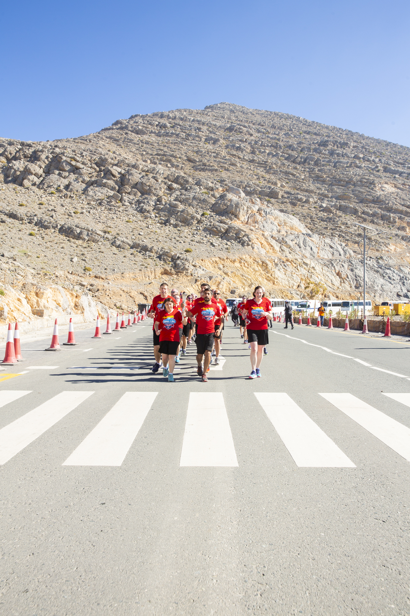 Special Olympics Flame Of Hope Lights Up The Highest Mountain In The UAE On Day Two Of The Torch Run