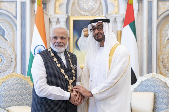 Mohamed Bin Zayed Crowns Indian PM With Order Of Zayed