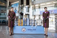 Etihad Airways Welcomes The Manchester City Football Club Trophy Tour