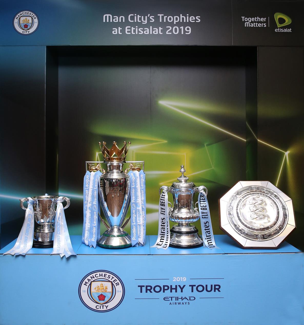 Manchester City Global Trophy Tour Makes Stop At Etisalat HQ