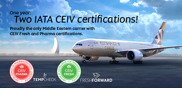 Etihad Cargo Named Center Of Excellence For Perishable Logistics Following Second IATA CEIV Certification