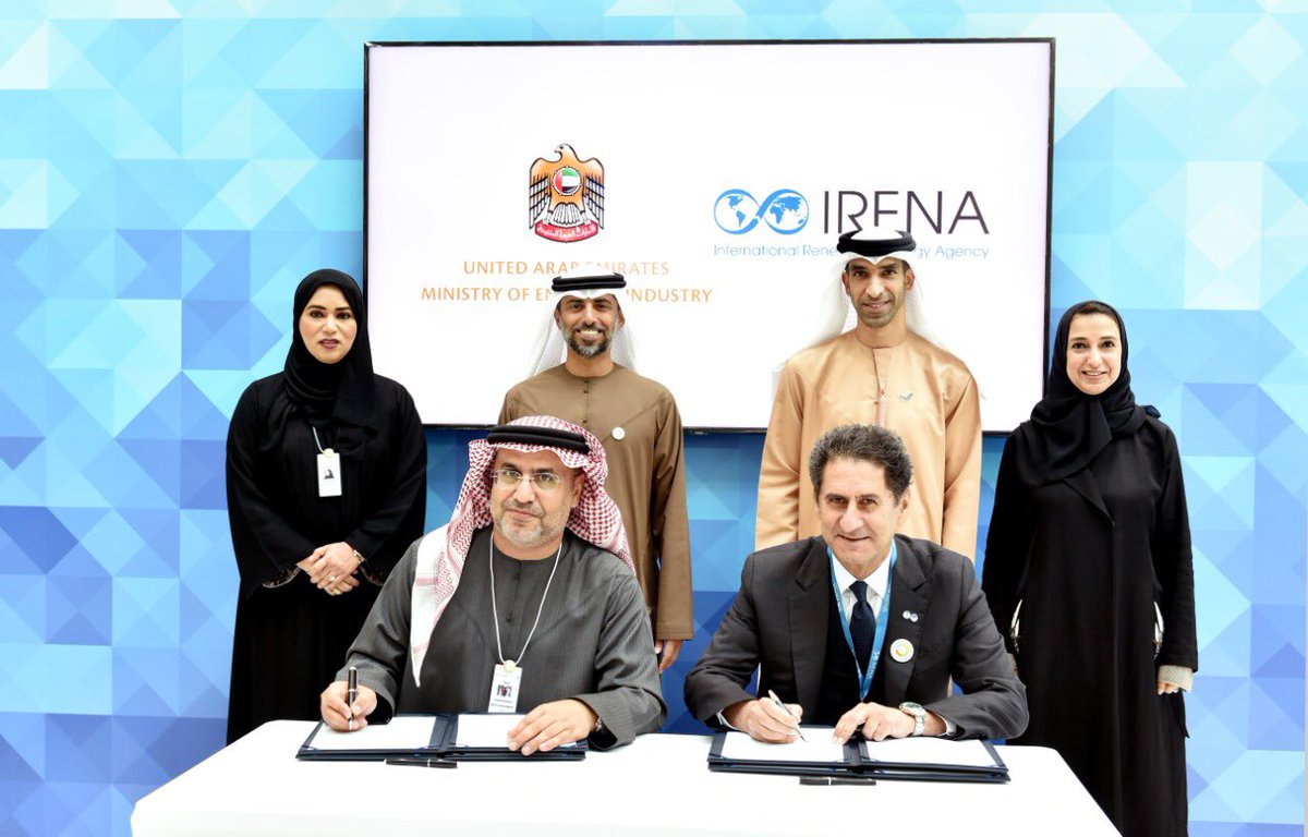 UAE Energy Ministry & IRENA Sign MoU To Boost Cooperation In Renewables