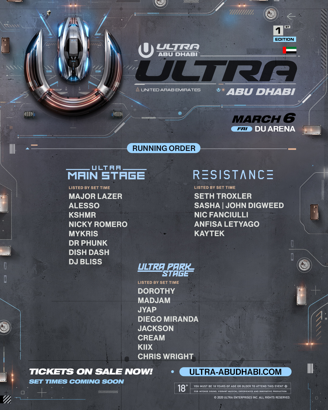 Ultra Abu Dhabi Announces Its Final Line-Up