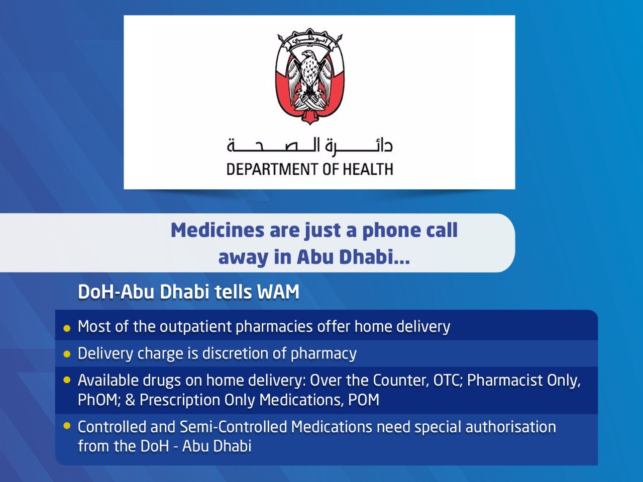 Medicine Home Delivery Service Launched In Abu Dhabi