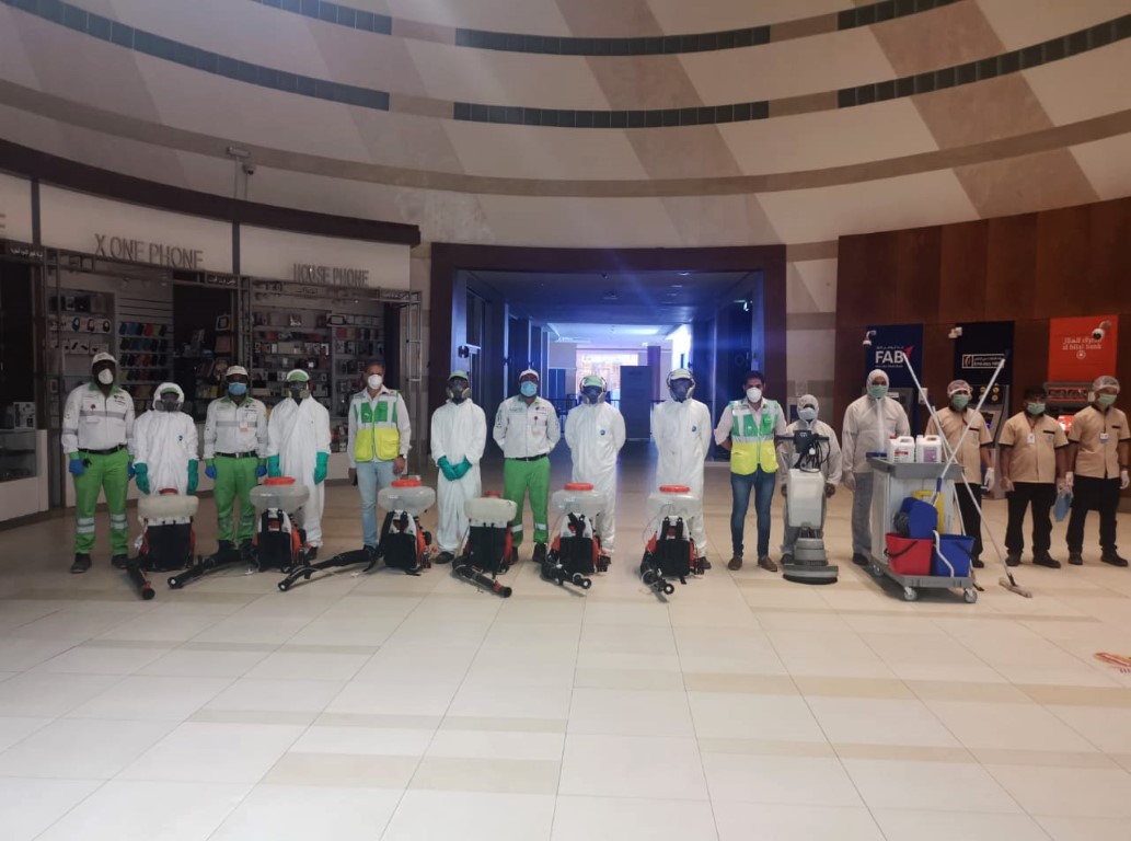 Tadweer Announces Participation In Disinfection Of Shopping Centers In Abu Dhabi In Collaboration With Department Of Municipalities And Transport