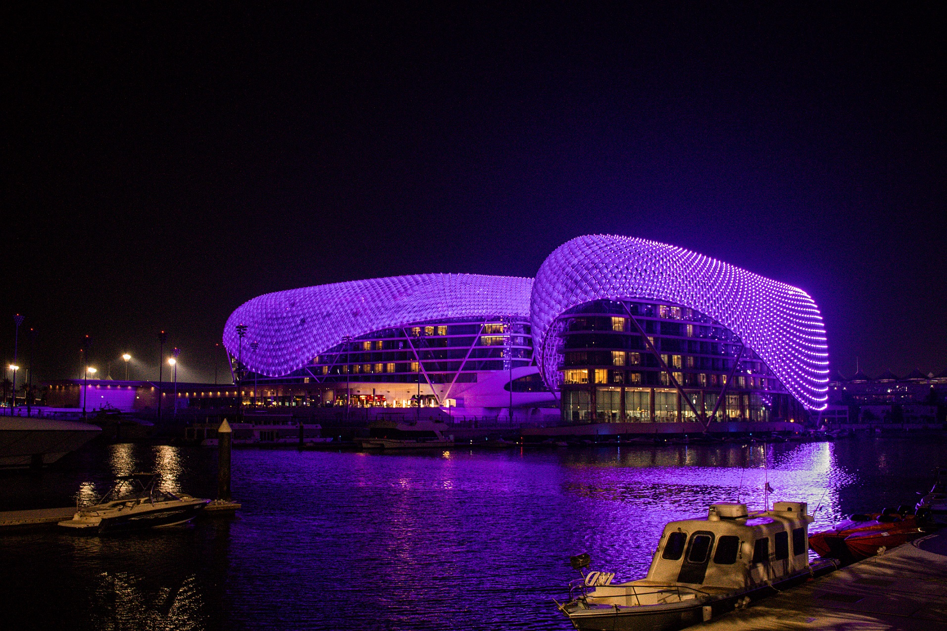 Yas Island Turns Purple To Mark Emirati Children’s Day