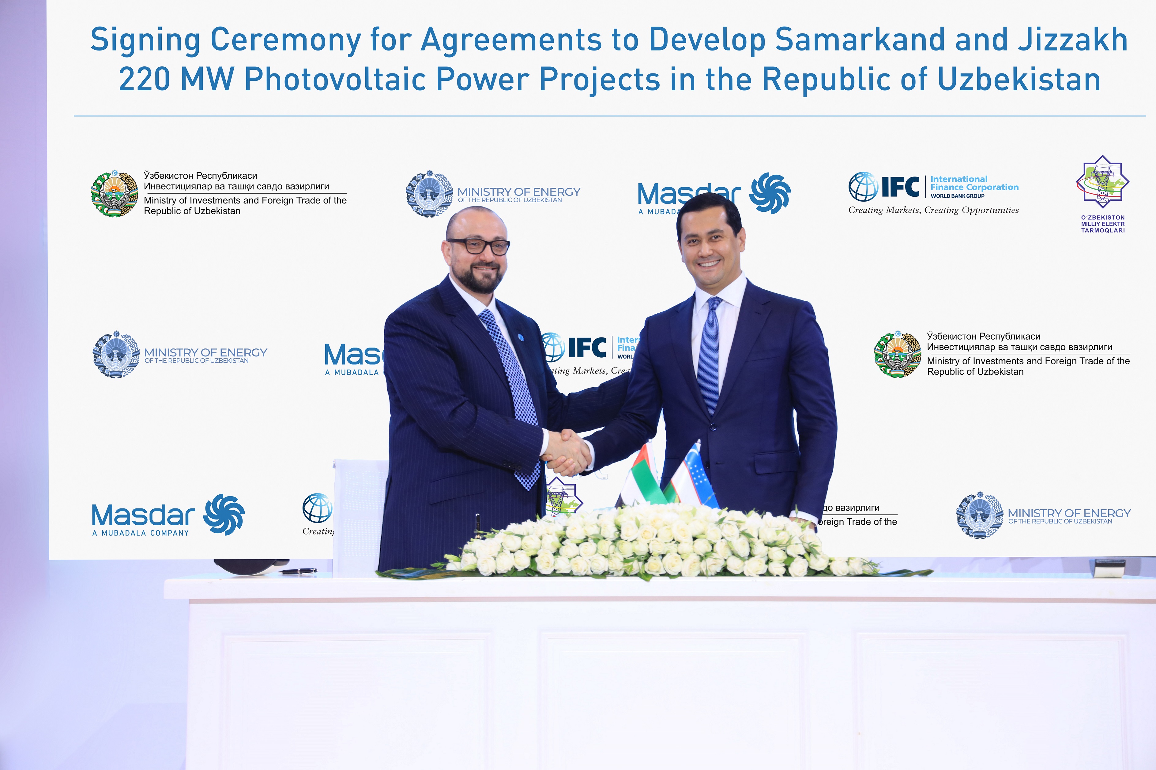 Masdar Strengthens Presence In Uzbekistan With Agreement To Develop 440 MW Solar Projects