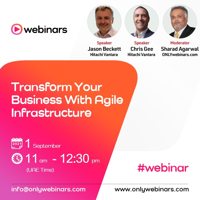 ONLY Webinars Launches Webinar Titled, ‘Transform Your Business With Agile Infrastructure’