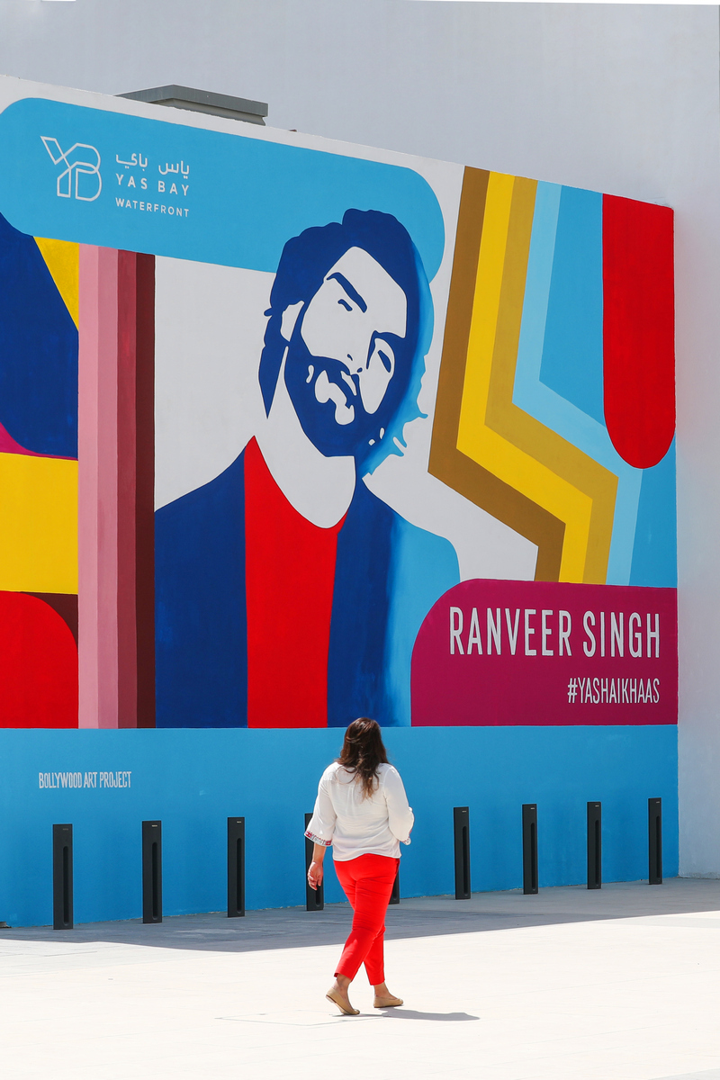 Yas Island celebrates IIFA with its vivid mural of brand ambassador Bollywood superstar Ranveer Singh