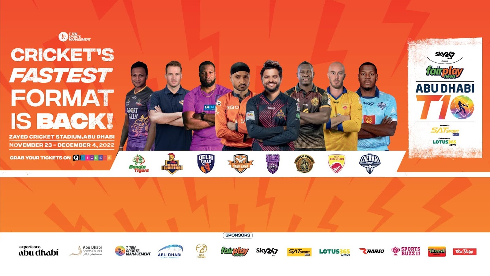 The Tickets To Fastest Format In Cricket – The Abu Dhabi T10 On Sale