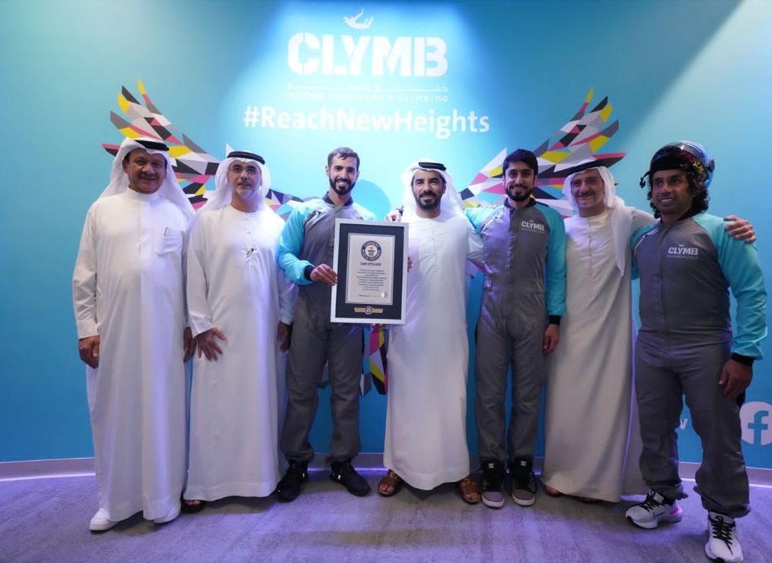 Sheikh Khalifa Bin Sultan Bin Hamdan Al Nayhanbreaks Four GUINNESS WORLD RECORDS™ At CLYMB Abu Dhabi