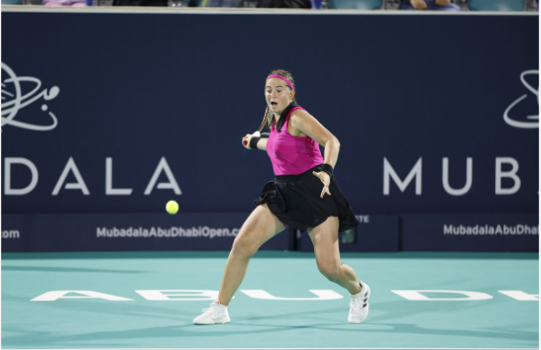 Jelena Ostapenko Battles Past Danielle Collins to Advance on Day Two of Mubadala Abu Dhabi Open