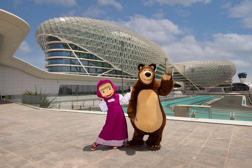 Spotted: Masha And The Bear Seen Enjoying Yas Island’s Leading Attractions Ahead Of The Weekend Show