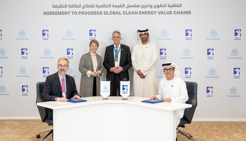 ADNOC Explores Commercial-Scale Ammonia Cracking Plants With Thyssenkrupp To Progress Global Clean Energy Value Chains