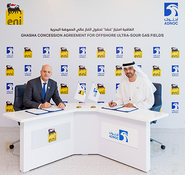 ADNOC Signs First Hail, Ghasha And Dalma Ultra-Sour Gas Concession with Italy’s Eni