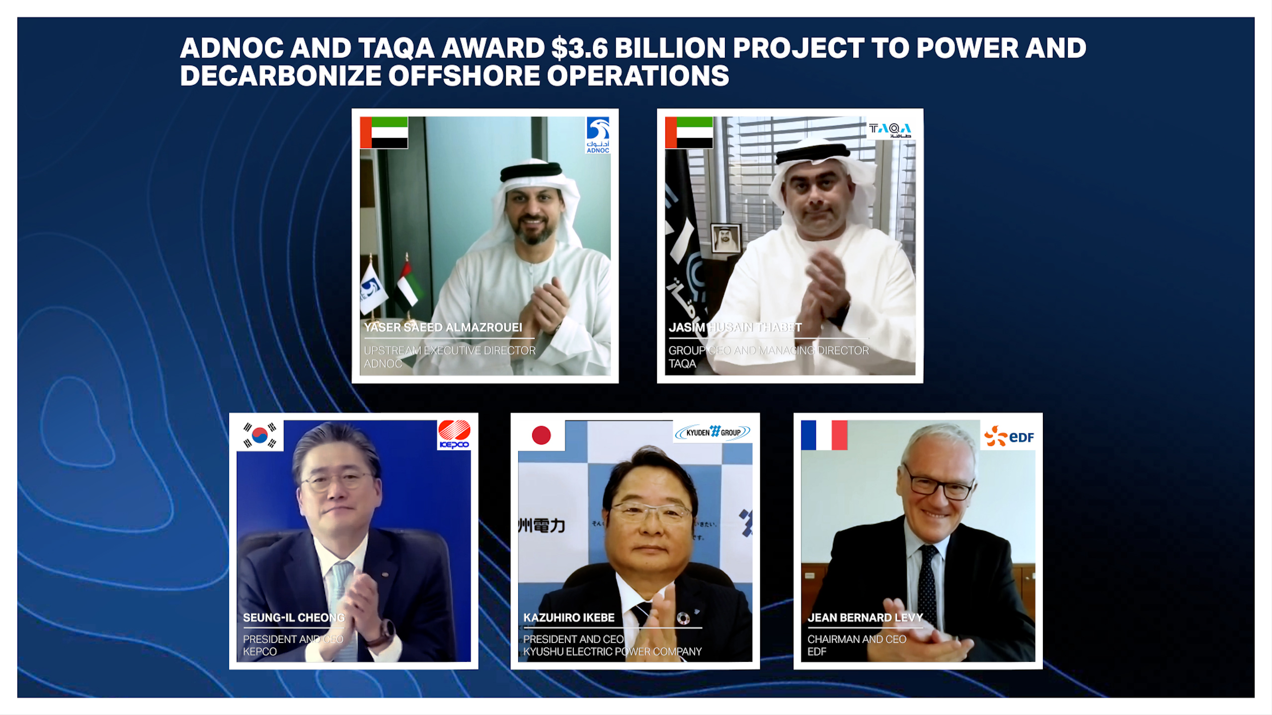 ADNOC And TAQA Announce $3.6 Billion Project to Power And Decarbonize Offshore Operations