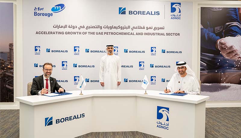 Khaled Bin Mohamed Bin Zayed Witnesses Signing Of $6.2bn (AED22bn) Strategic Partnership Between ADNOC And Borealis To Expand Borouge Facility