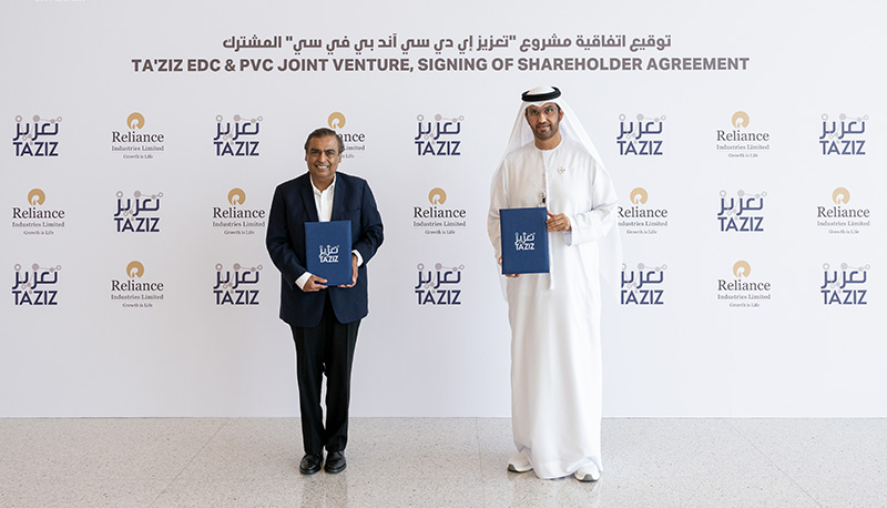 TA’ZIZ And Reliance Sign Shareholder Agreement For Ruwais Chemicals Project