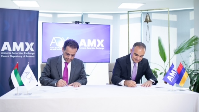 Abu Dhabi Securities Exchange (ADX) Signs Memorandum Of Understanding With Armenia Securities Exchange (AMX)