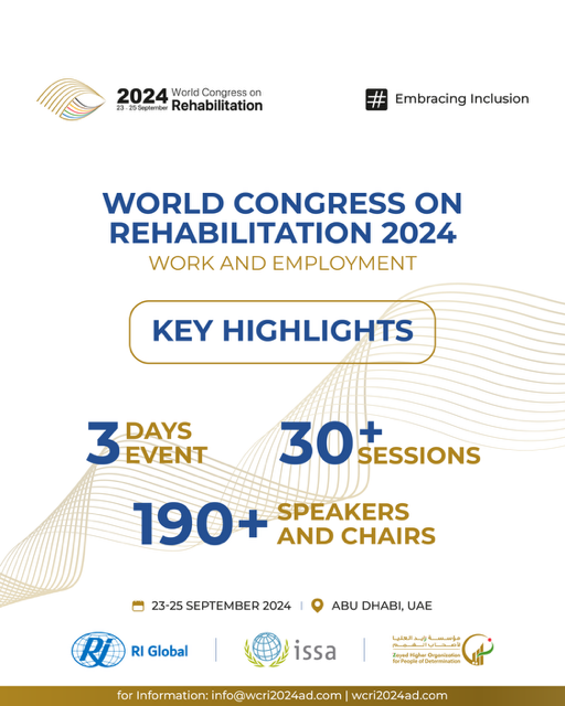 Renowned Speakers Announced For Landmark World Congress On Rehabilitation 2024