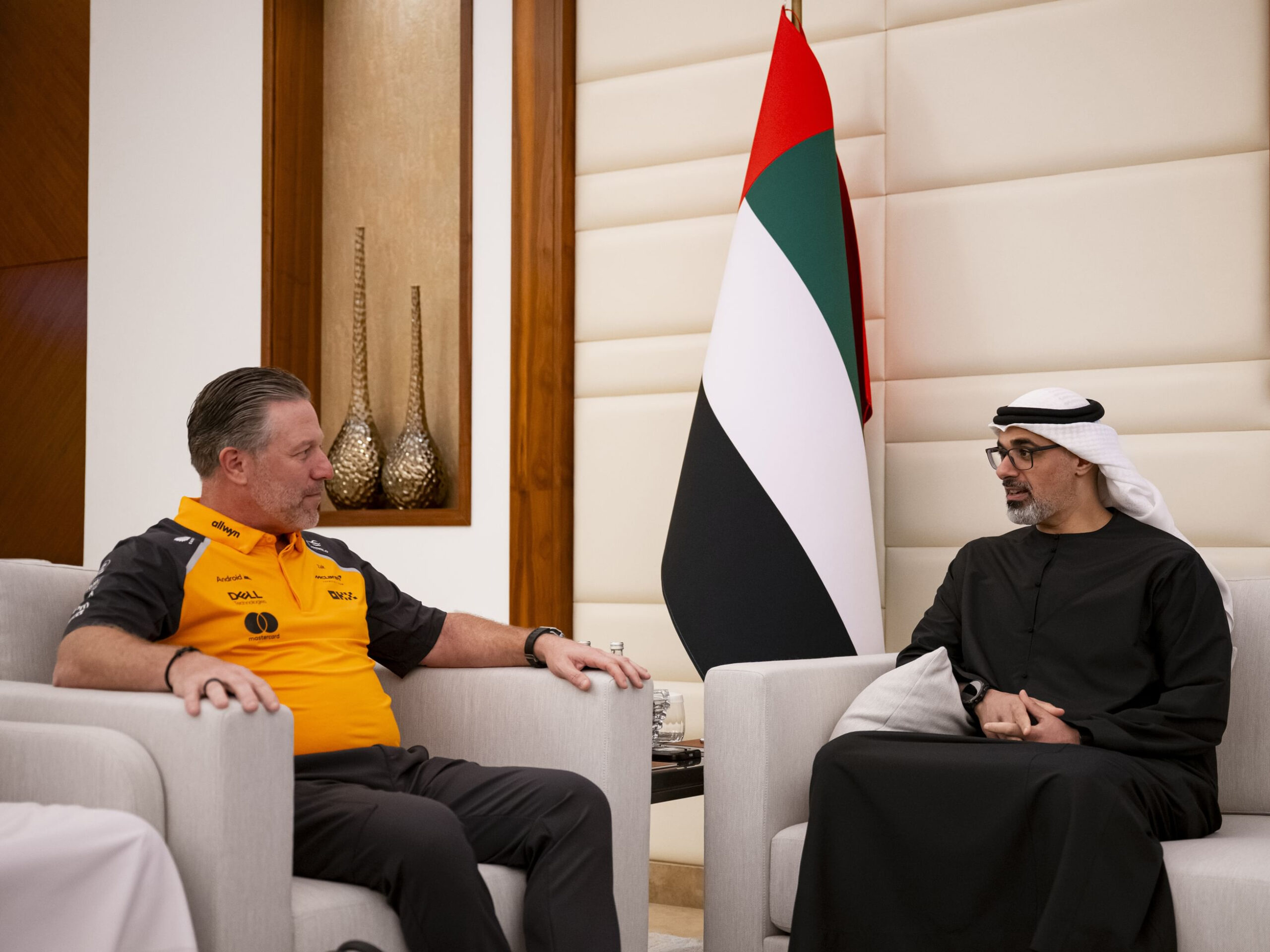 Khaled Bin Mohamed Bin Zayed Meets McLaren Racing CEO