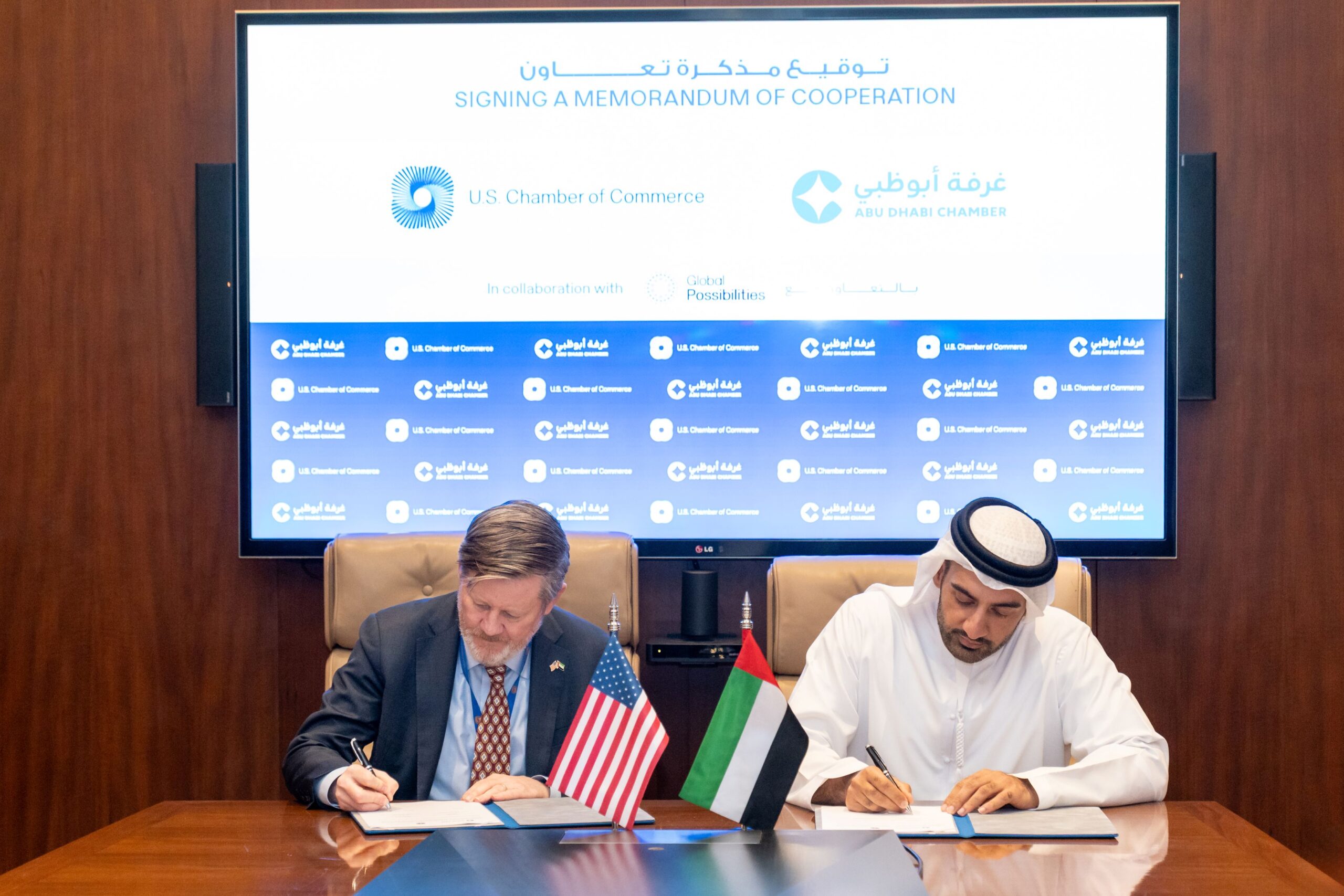 Abu Dhabi Chamber And The U.S. Chamber Of Commerce Sign Strategic Agreement To Boost Investment And Expand Bilateral Partnerships
