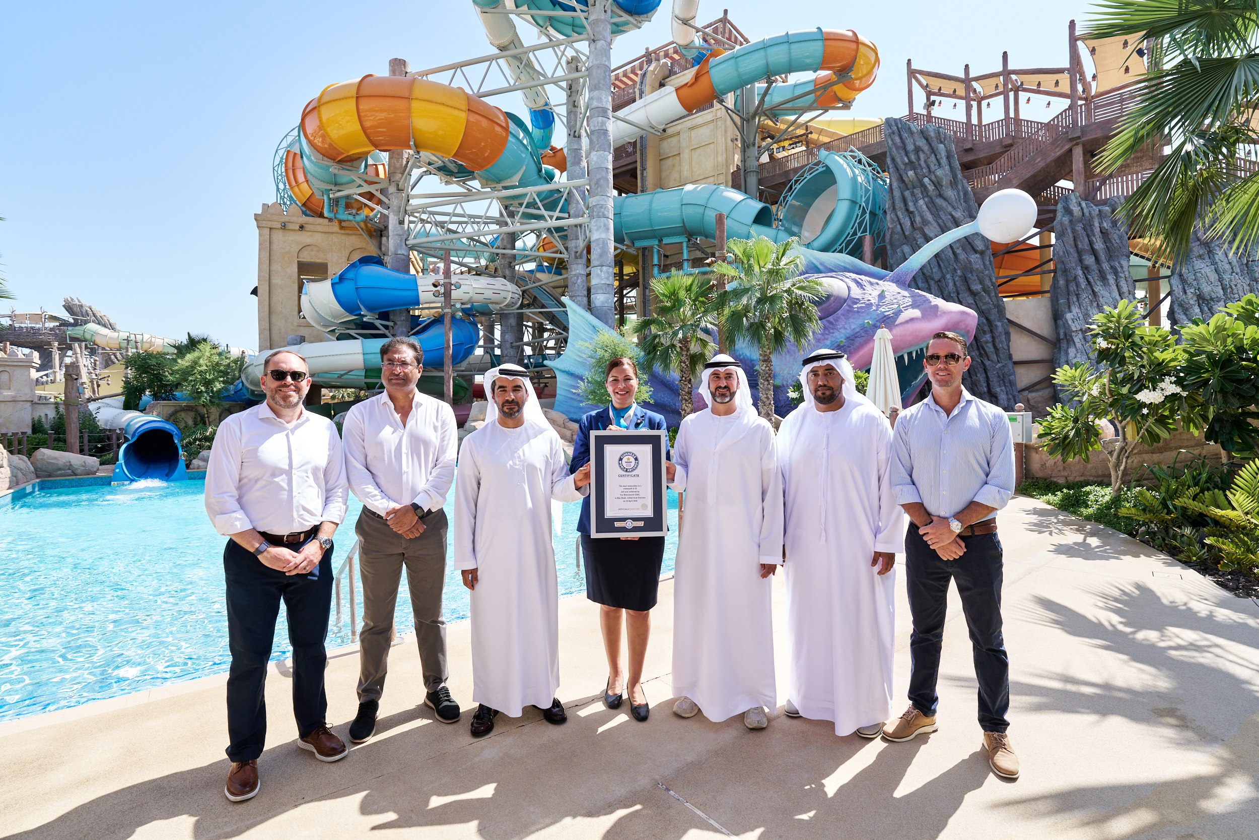 Yas Waterworld Yas Island, Abu Dhabi Breaks A Guinness World Records™ Title For Most Waterslides In A Waterpark